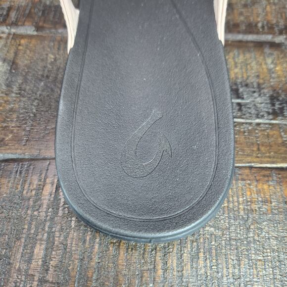 NEW Olukai Ho'Opio Womens Size 11 Sandal Flip Flop Thong Flats Floral Pink Black - Picture 11 of 11